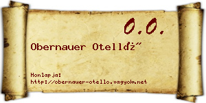 Obernauer Otelló névjegykártya